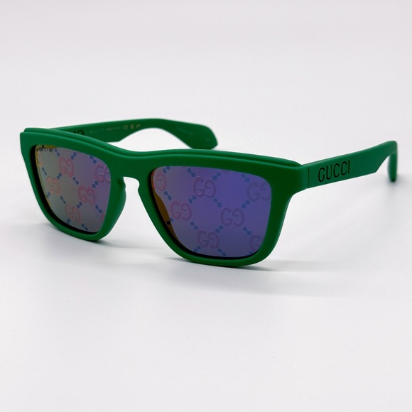 NEW GUCCI GG1571S 004 SQUARE GREEN BLUE MEN SUNGLASSES GUCCI - Picture 4 of 12